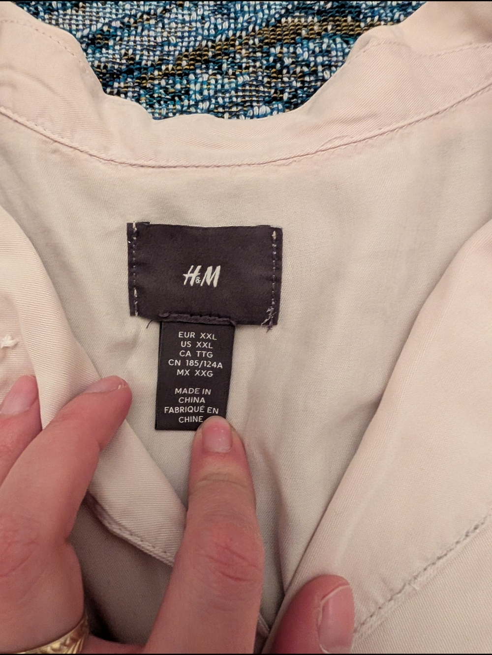 H&M Light Beige Button Up Tee